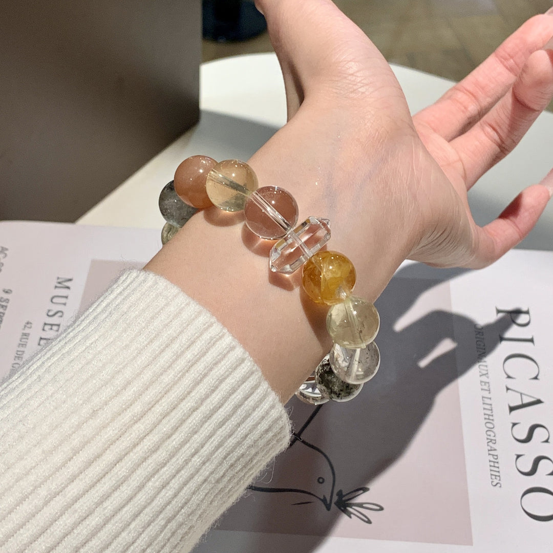 "Aura Harmony" | Curated Natural Mixed Gemstone Bracelet