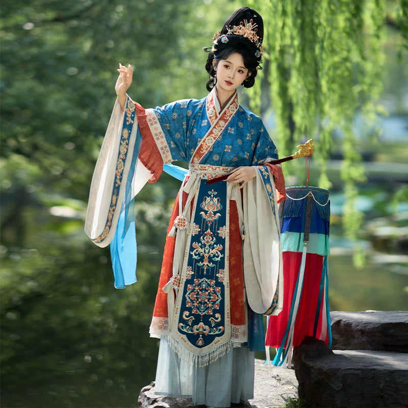 Wei &amp; Jin Dynasty Style Cross-Collar Heritage Wear Set