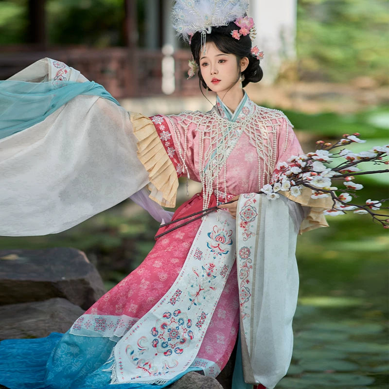 Wei &amp; Jin Dynasty Style Cross-Collar Heritage Wear Set