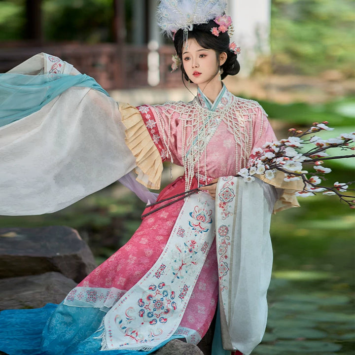 Wei &amp; Jin Dynasty Style Cross-Collar Heritage Wear Set