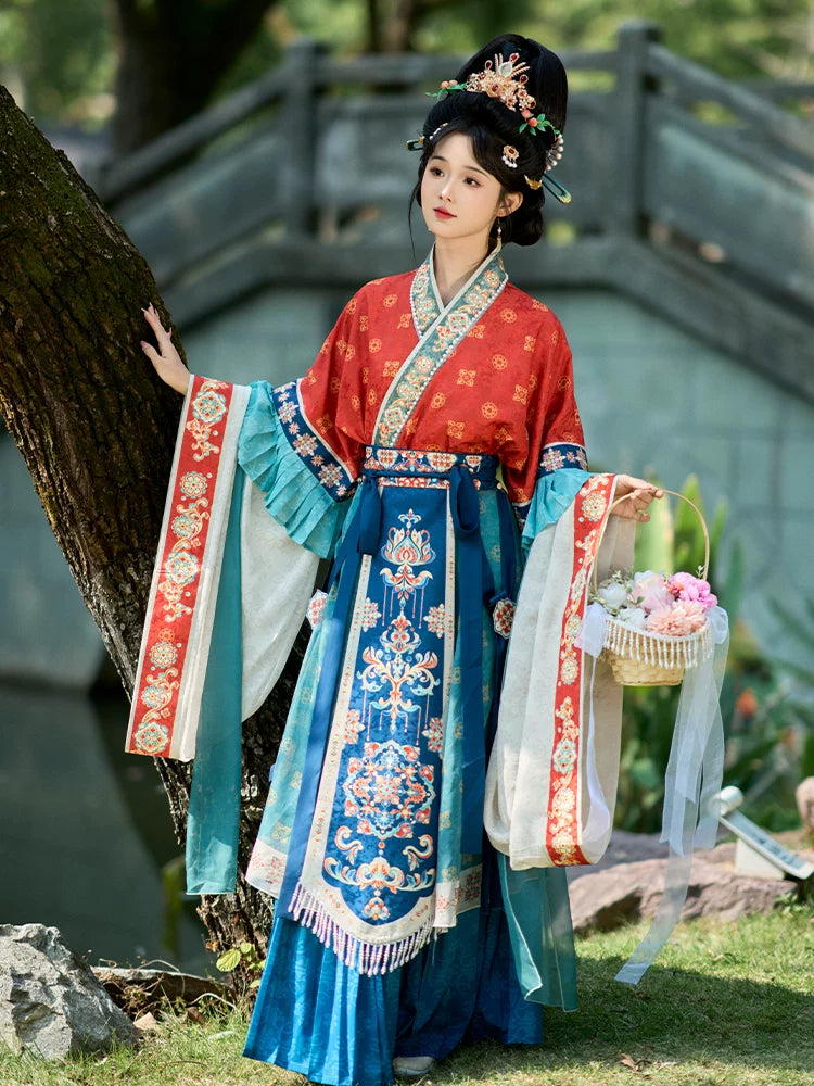 Wei &amp; Jin Dynasty Style Cross-Collar Heritage Wear Set