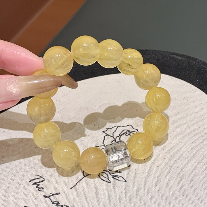 "Golden Silk" | Natural Yellow Fluorite Bracelet