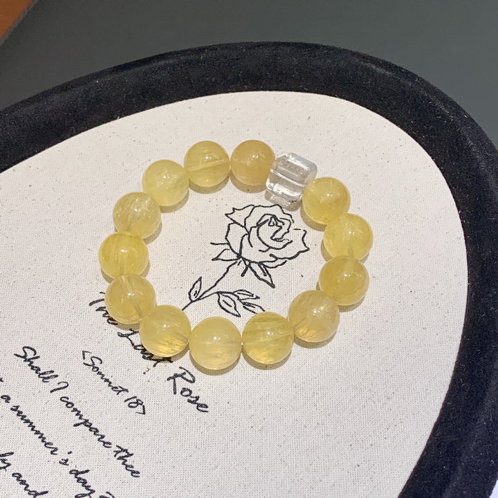 "Golden Silk" | Natural Yellow Fluorite Bracelet