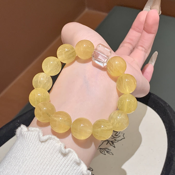 "Golden Silk" | Natural Yellow Fluorite Bracelet