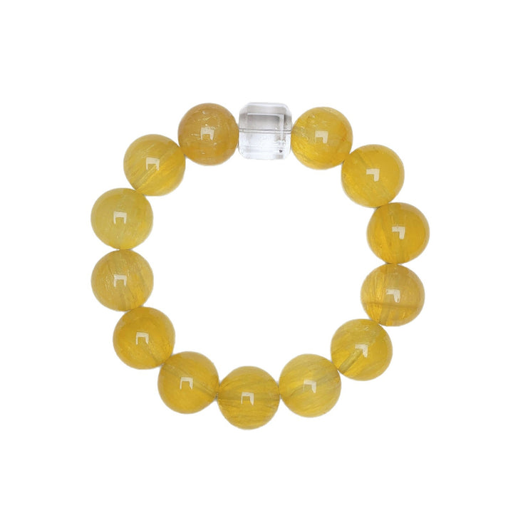 "Golden Silk" | Natural Yellow Fluorite Bracelet