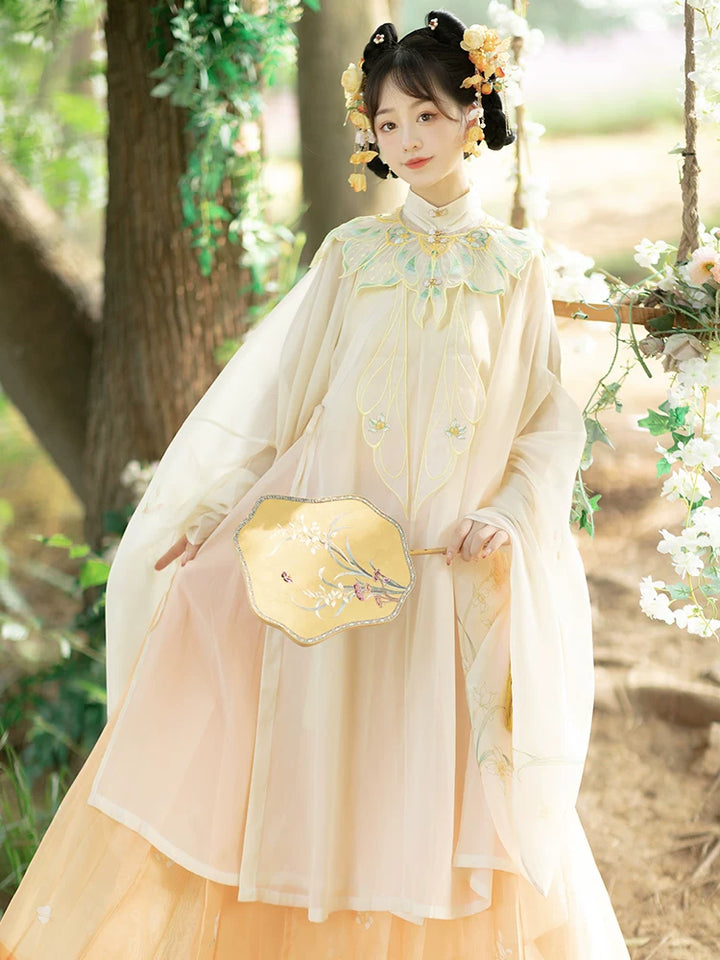 (Butterfly Feather) | Modernized Ming Dynasty Yunjian &amp; Robe Set