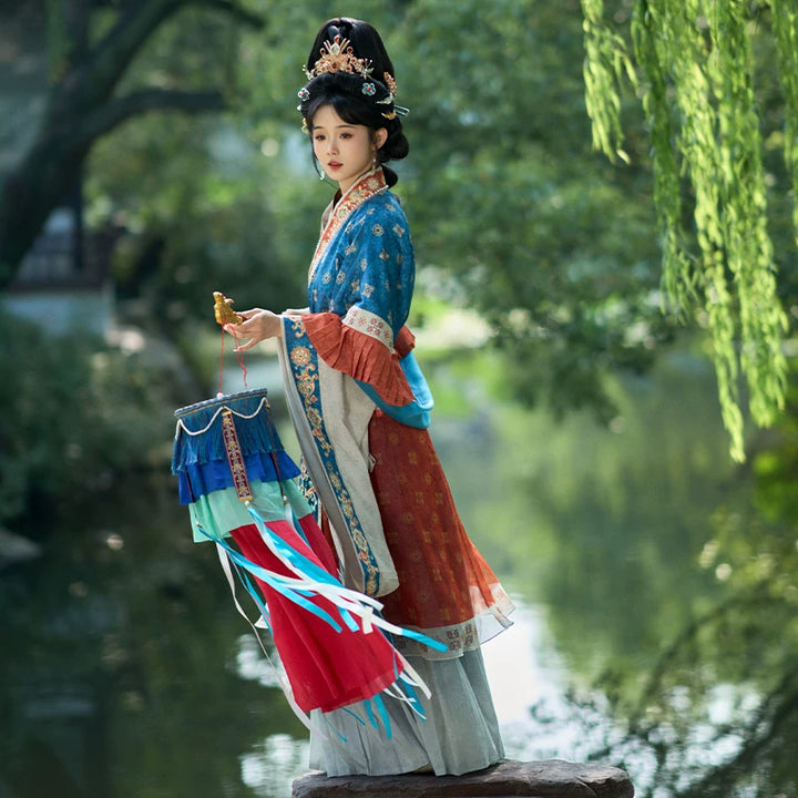 Wei &amp; Jin Dynasty Style Cross-Collar Heritage Wear Set
