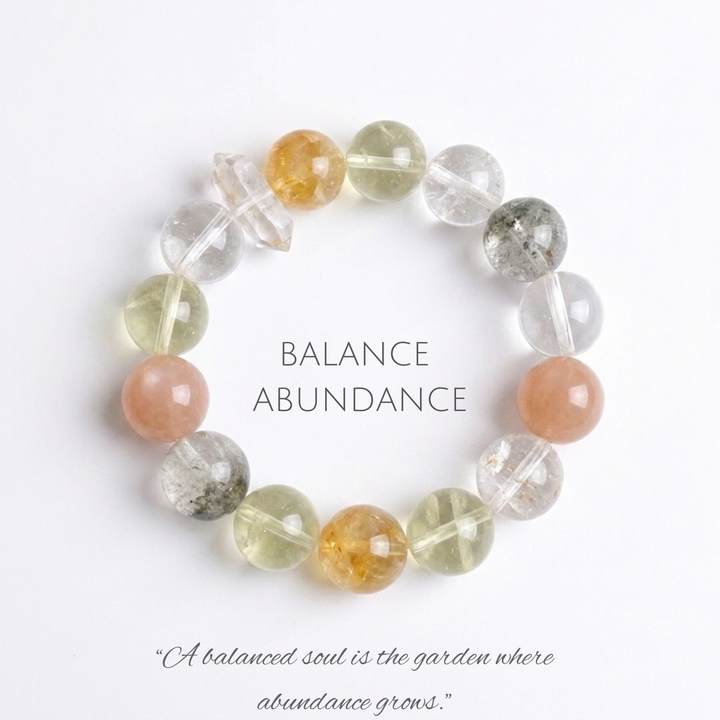 "Aura Harmony" | Curated Natural Mixed Gemstone Bracelet
