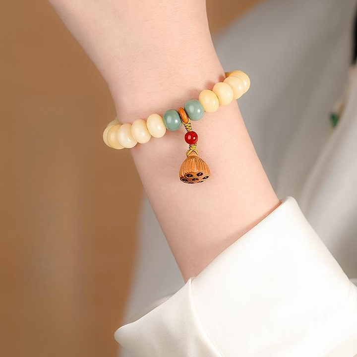"Pure Lotus" | Natural White Jade Bodhi Bracelet